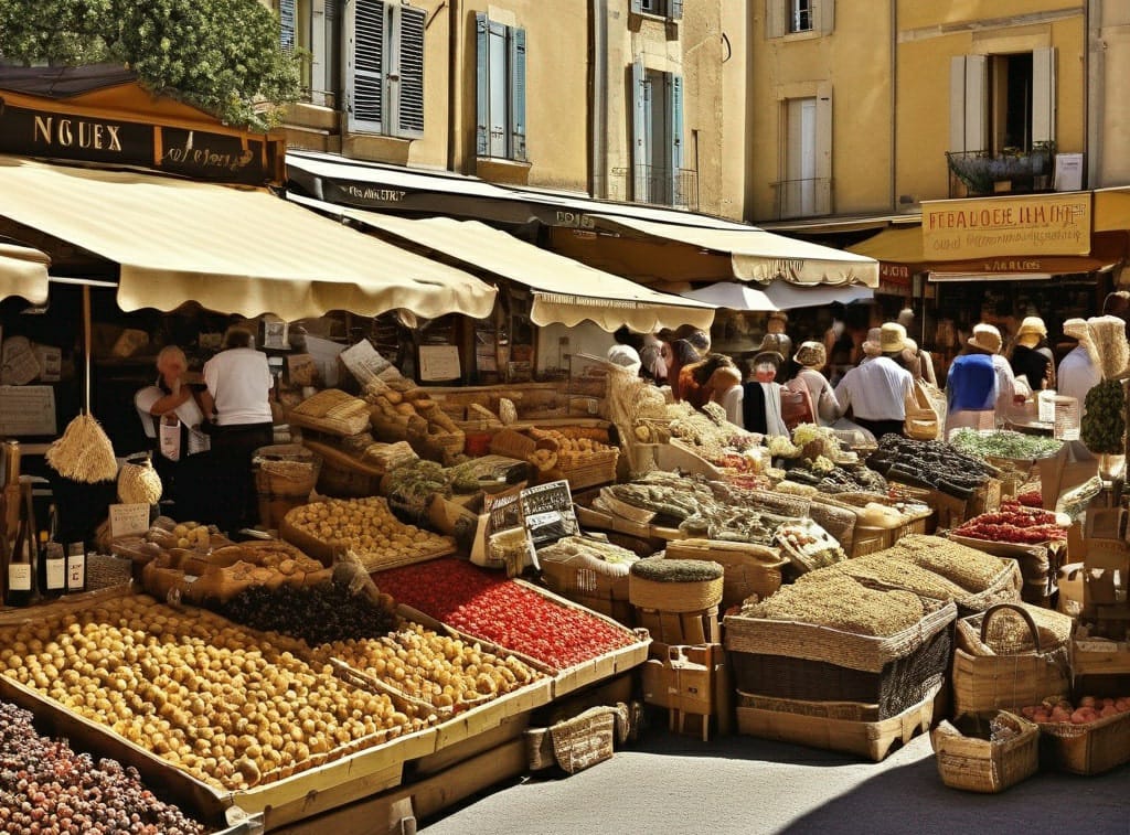 Photo d'un magnifique marché en Provence.